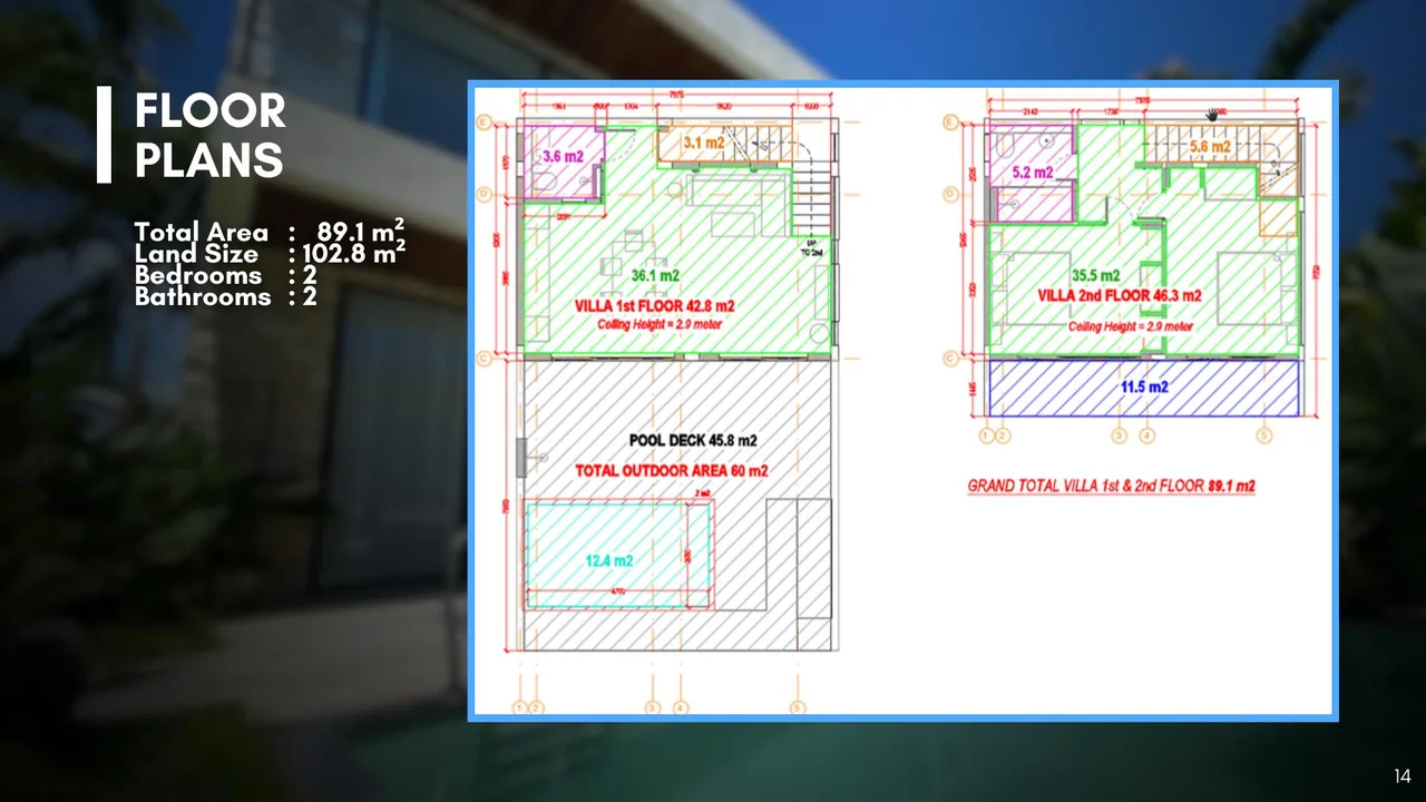 Floor plan (Total Area 89,1 м²)